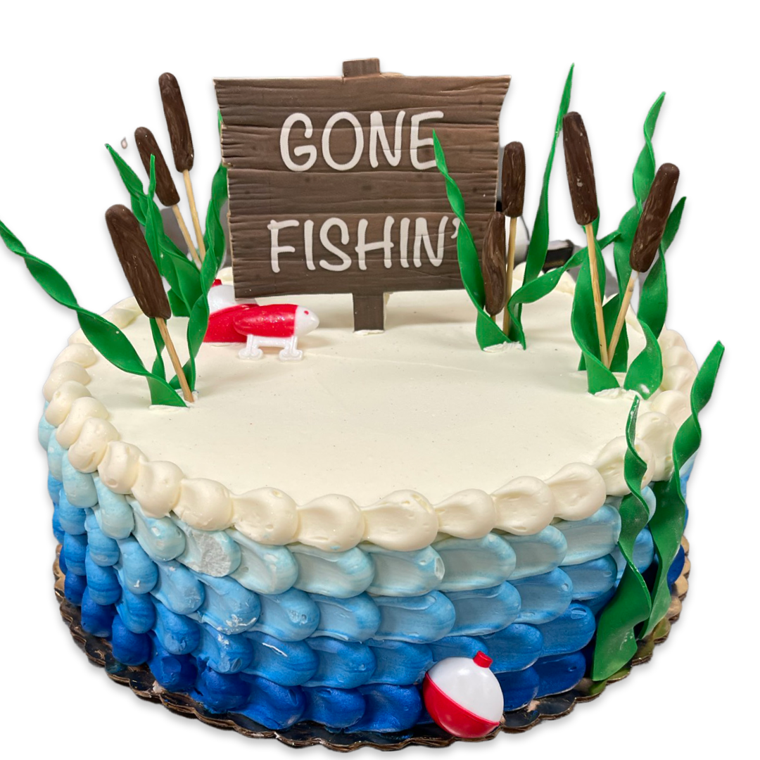 Fishing boat cake  Boat cake, Gone fishing cake, Fish cake birthday