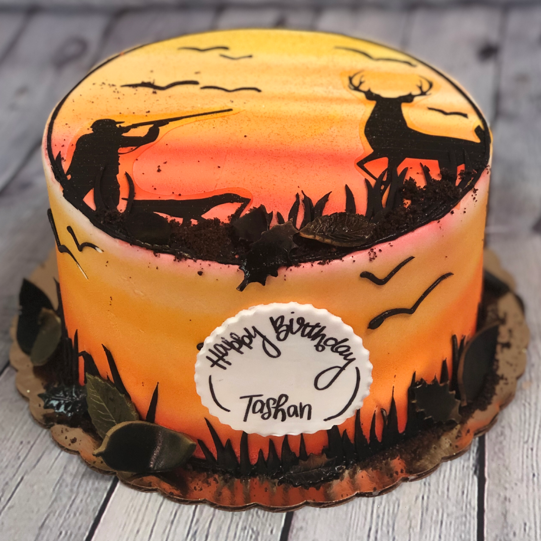 Cowboy Fishing Hunting Cake For A Male Iced In Imbc Decorations In